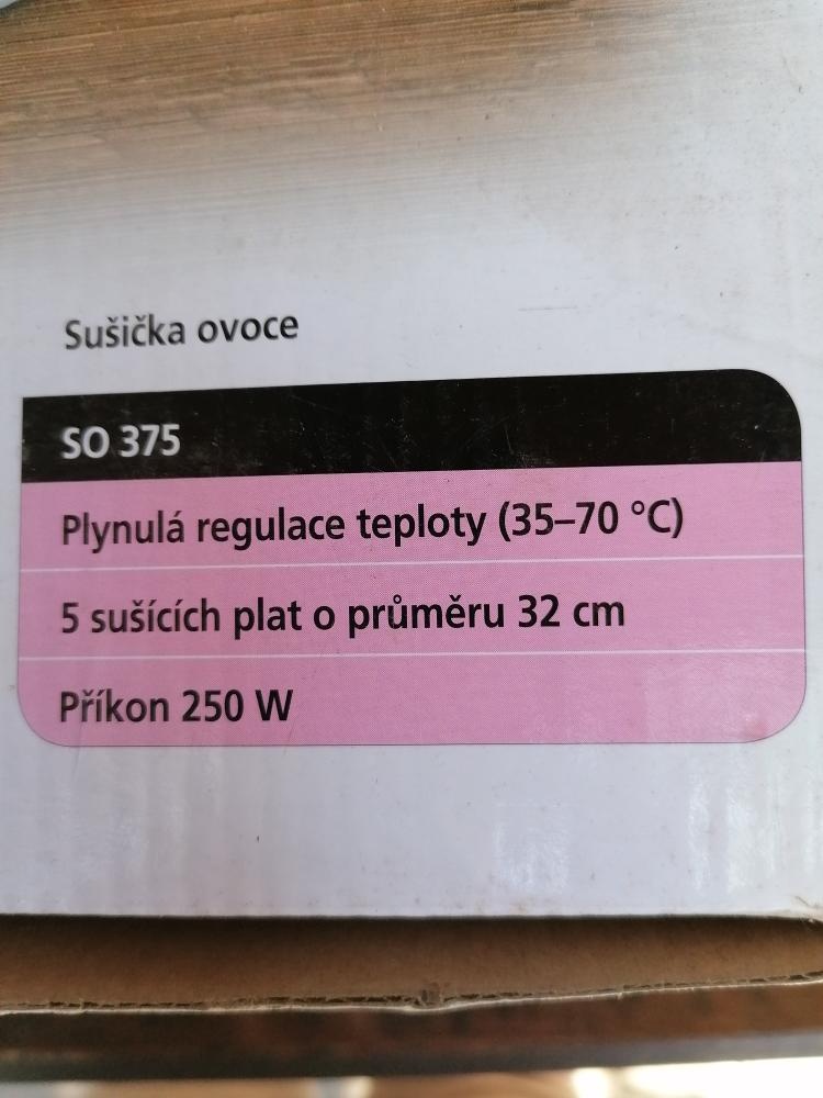 sušička ovoce ECG SO375 - 2