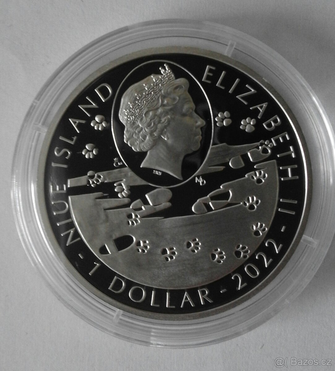 Stříbrná mince ze série Psí plemena - Jezevčík - 2