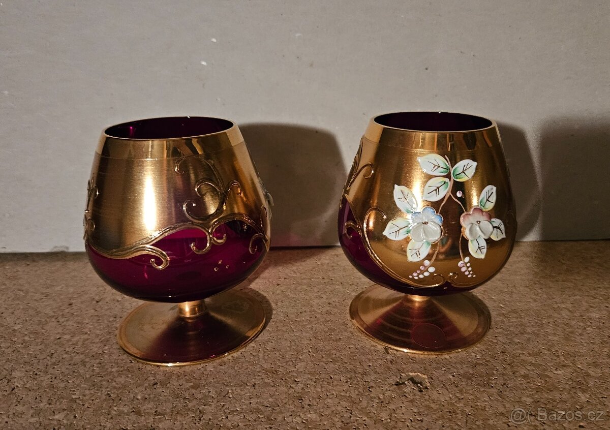 Zlacené sklenice 2ks - 2