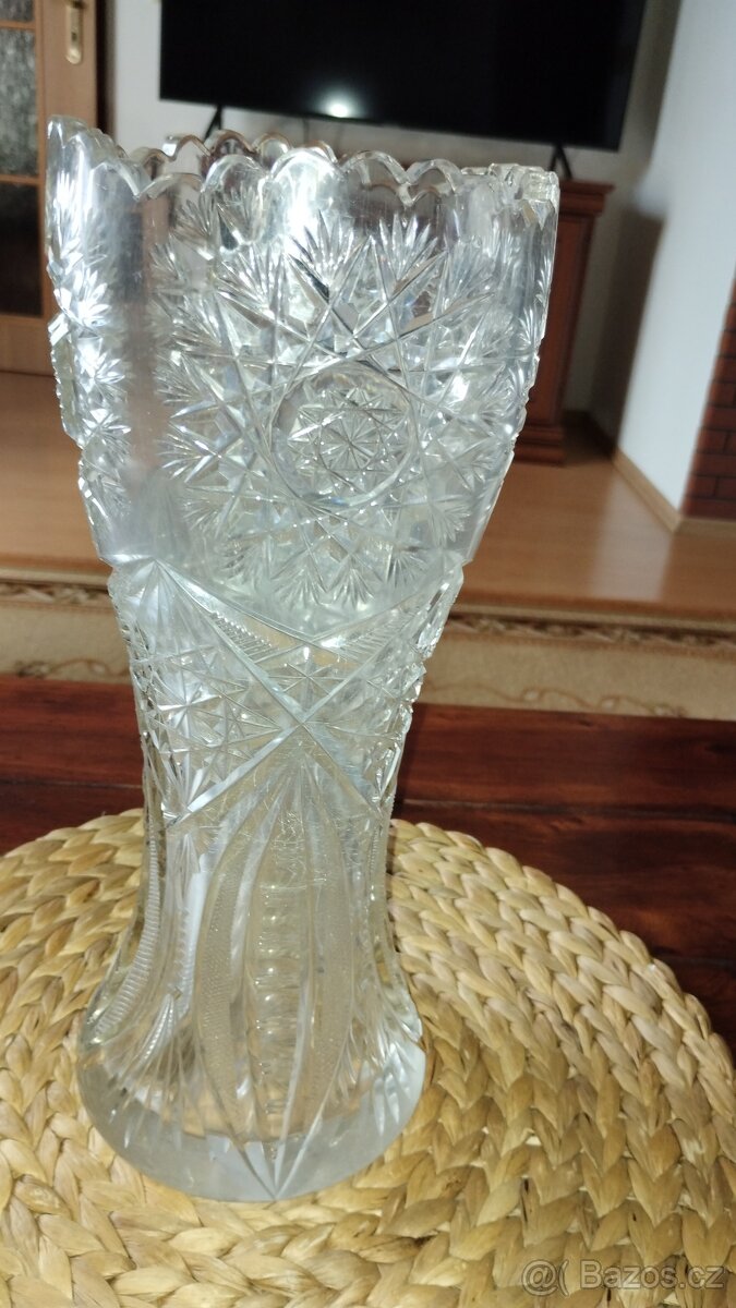 Porcelánová mísa Bohemia + váza broušená bohemia - 2