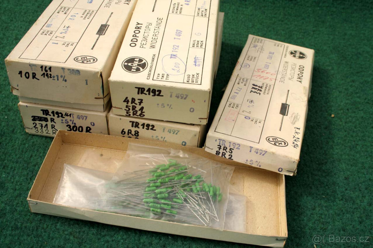 Nové rezistory,odpory,diody Tesla TRxxx viz seznam - 2