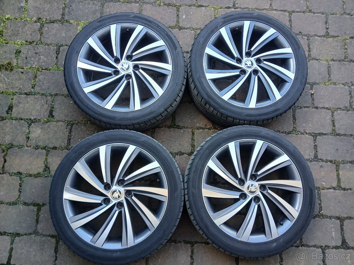 ALU kola,sada, originál Škoda PERSEUS,225/45 R18,5x112,TOP - 2
