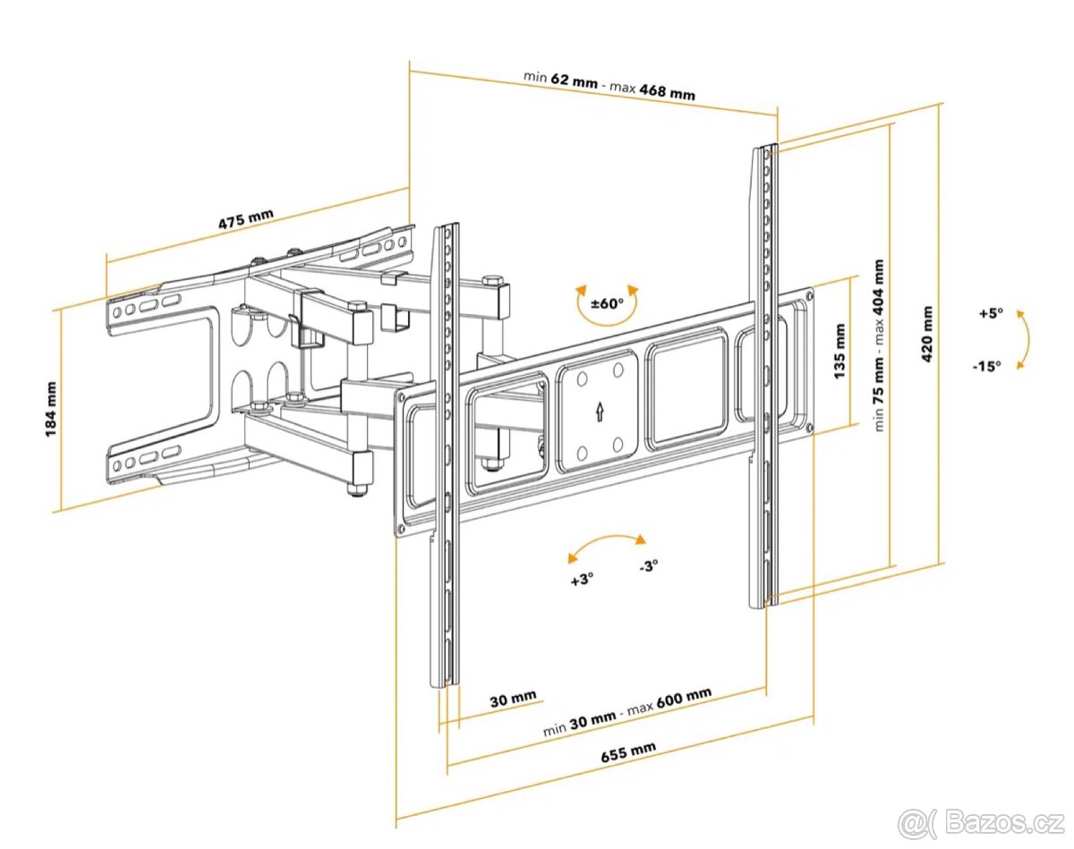Vesa držák tv 37-80” - 2
