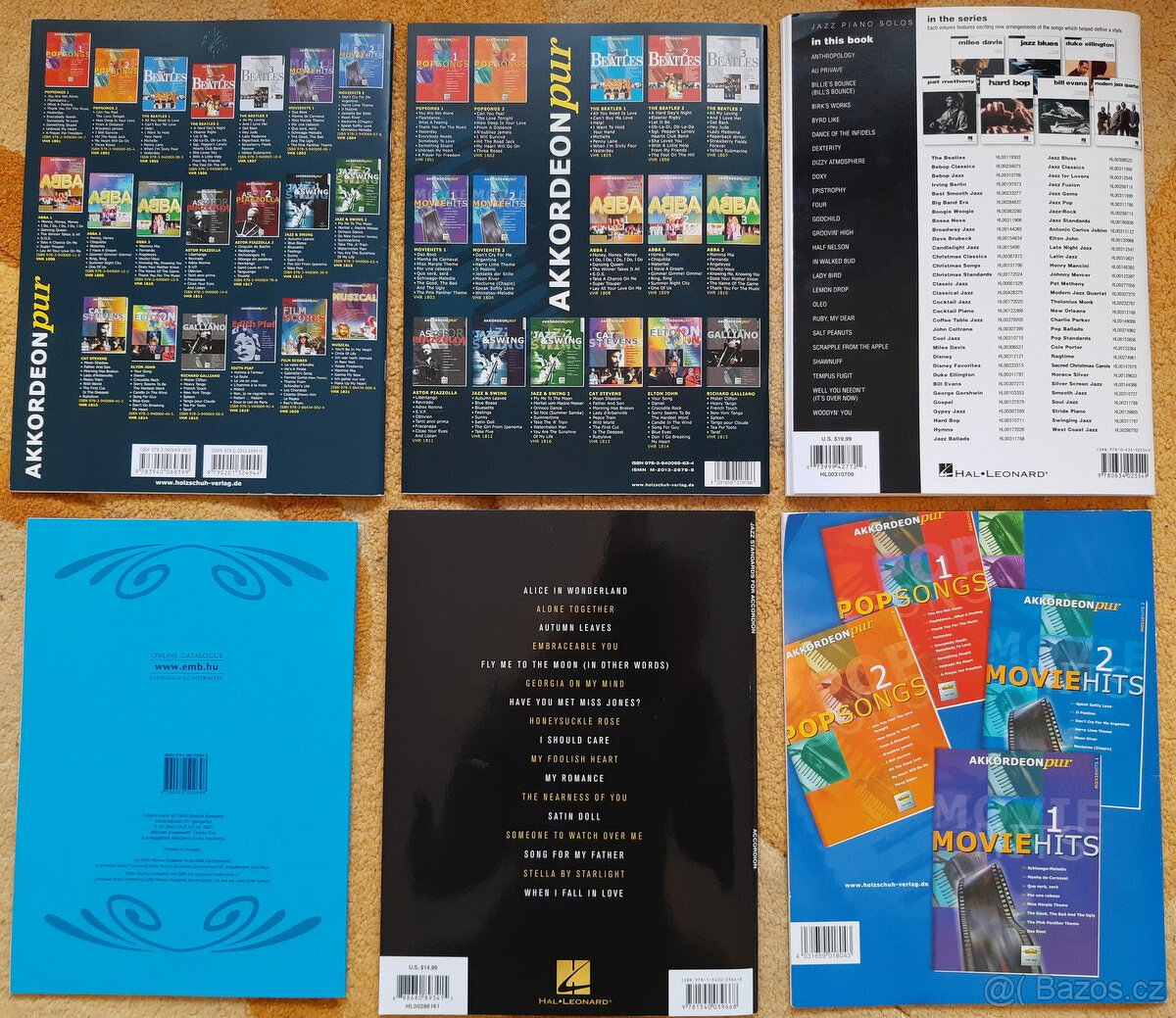 Noty jazz na akordeon - nové - 2
