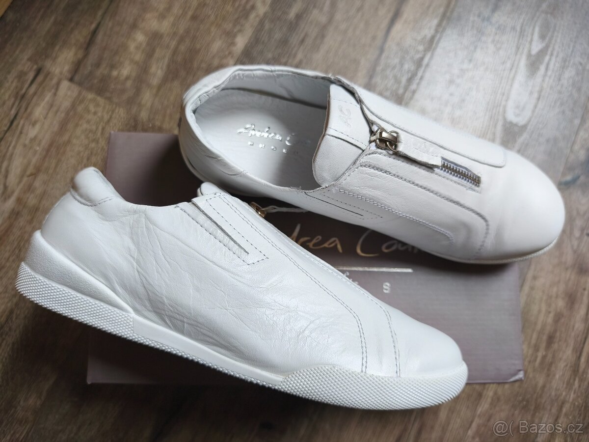 Nové celokožené bílé boty ANDREA CONTI v.40 - 2