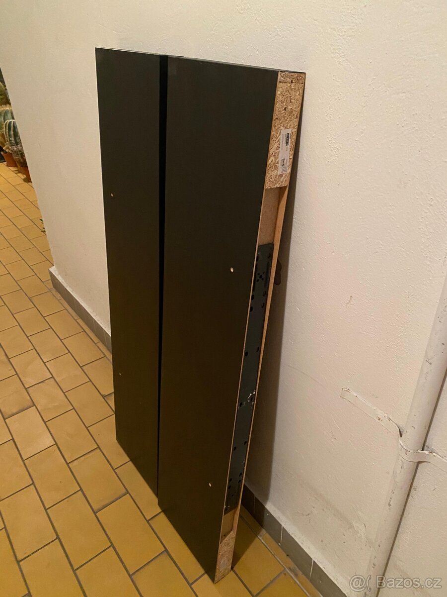 IKEA polička – čierna, 120x20cm 2 ks - 2