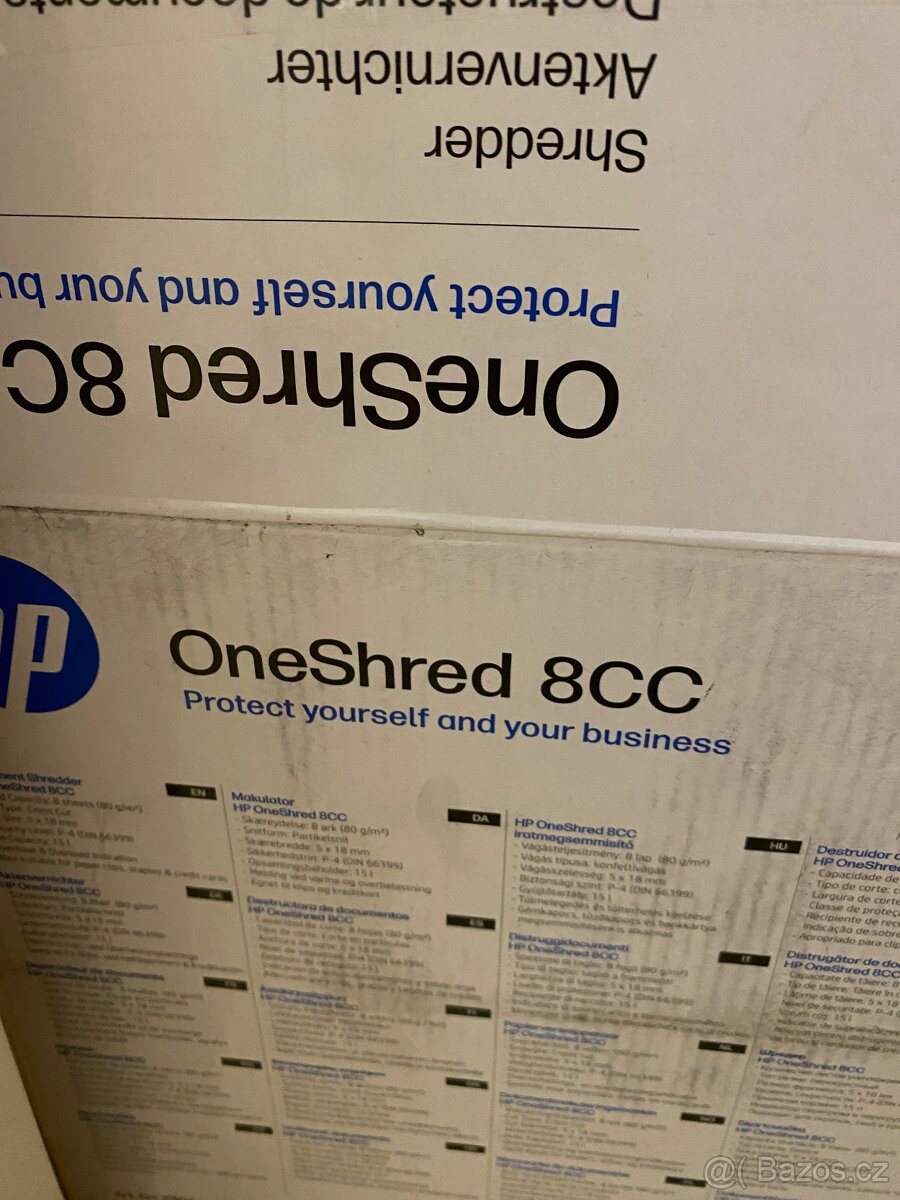 Skartovačka HP OneShred 8CC NOVÁ - 2