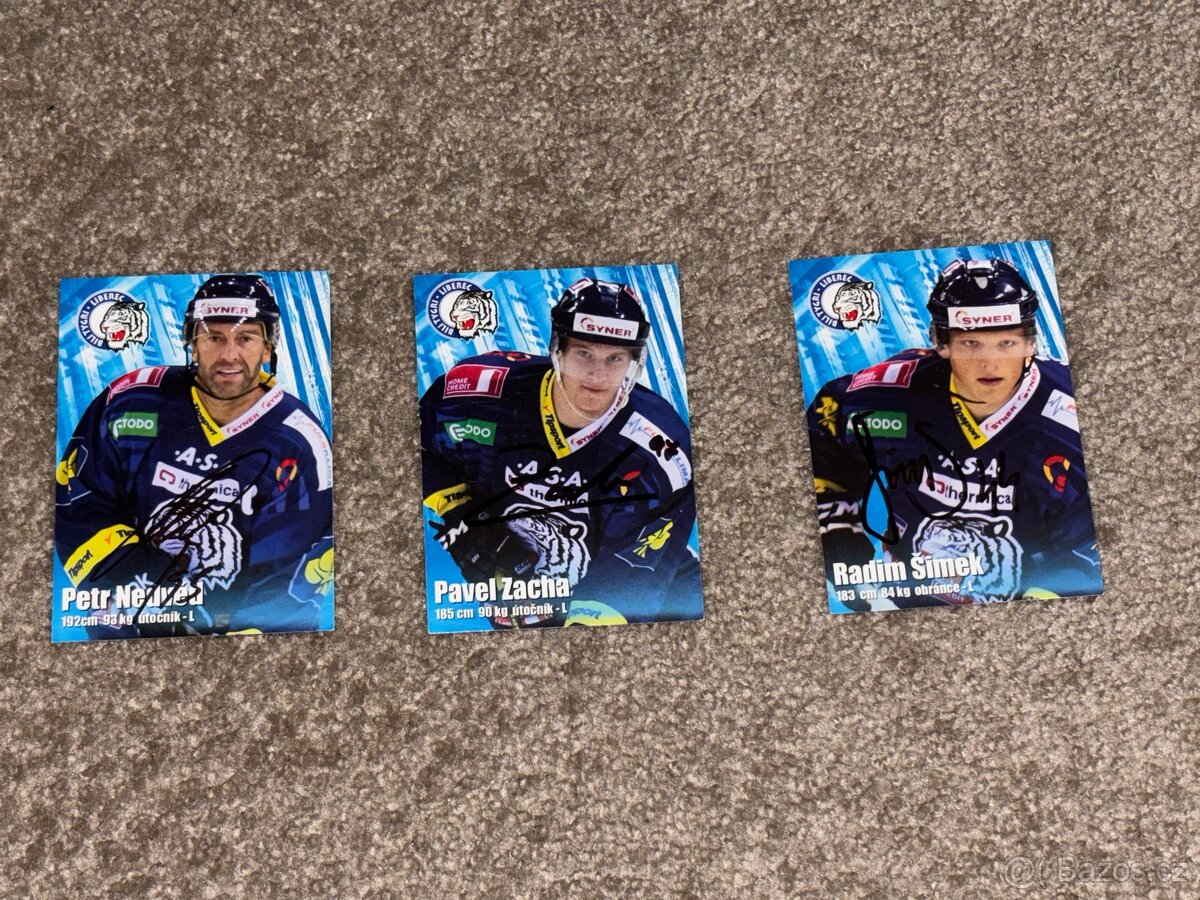 Podepsané karty HC Bílí Tygři Liberec - 2