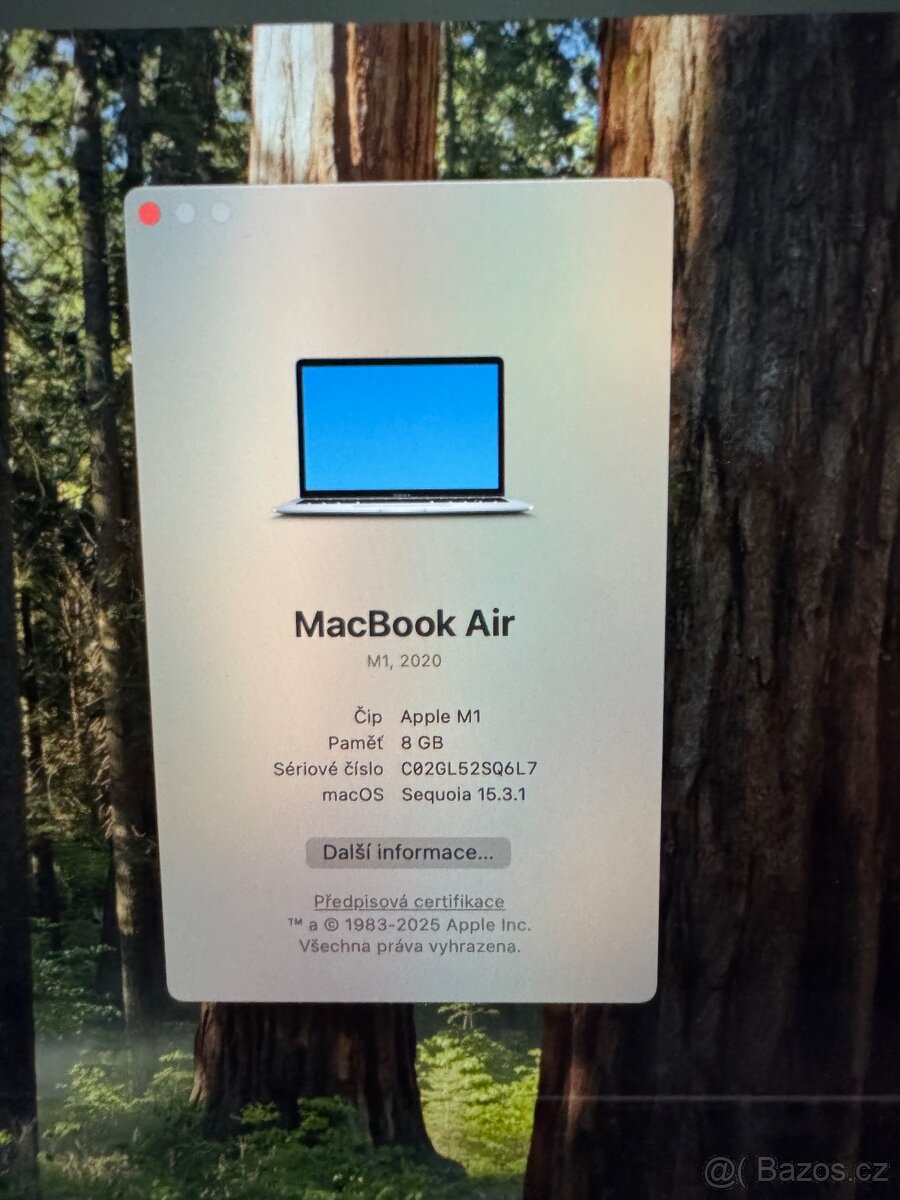 Apple MacBook Air 13" Late-2020 (A2337) 256gb Ram 8gb kondi - 2