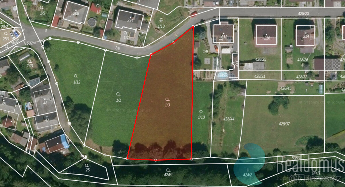 Prodej stavebního pozemku 2 031 m² Lesnice - 2