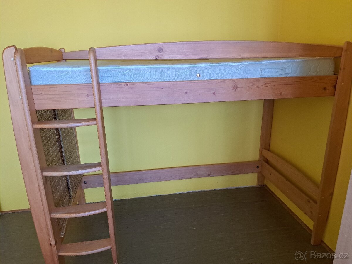 Patrová postel masiv s roštem a matrací - 2