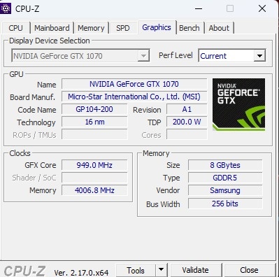 MSI NVIDIA GeForce GTX 1070 8GB - 2