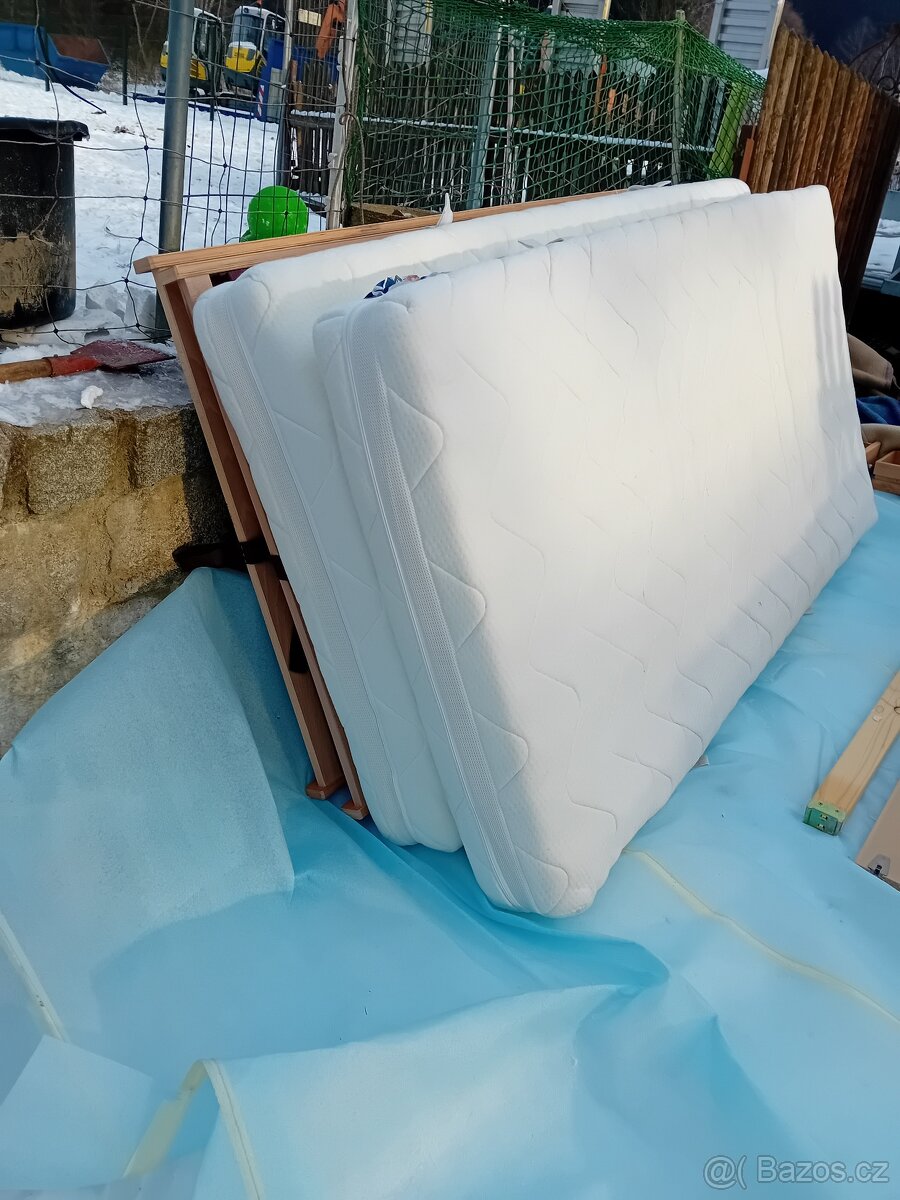 manželská postel buk masiv - 2