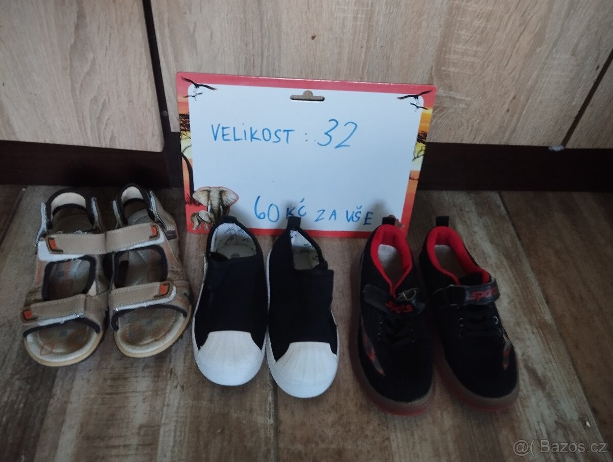 Boty kluk velikost 31,32,33 ,34 a brusle 24-31 a 29-32a - 2