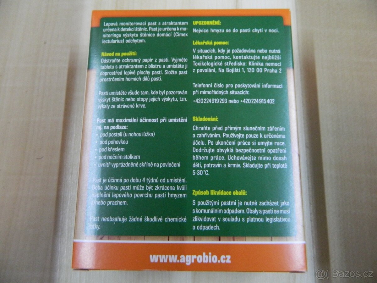 Prodám Lepovou past k detekci, odchytu štěnic.18kusu. - 2