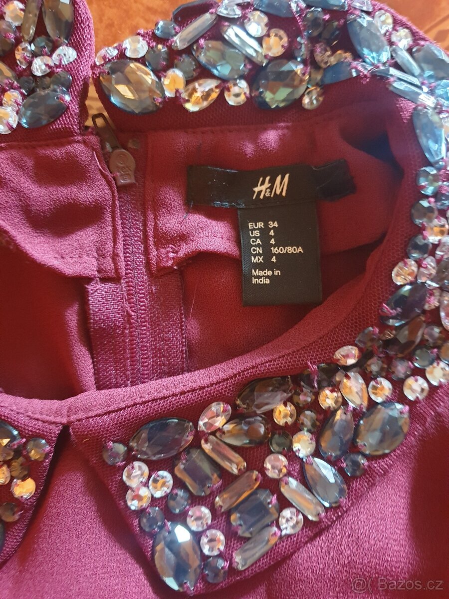 Luxusní formální společenské šaty, vel. 34 - 2