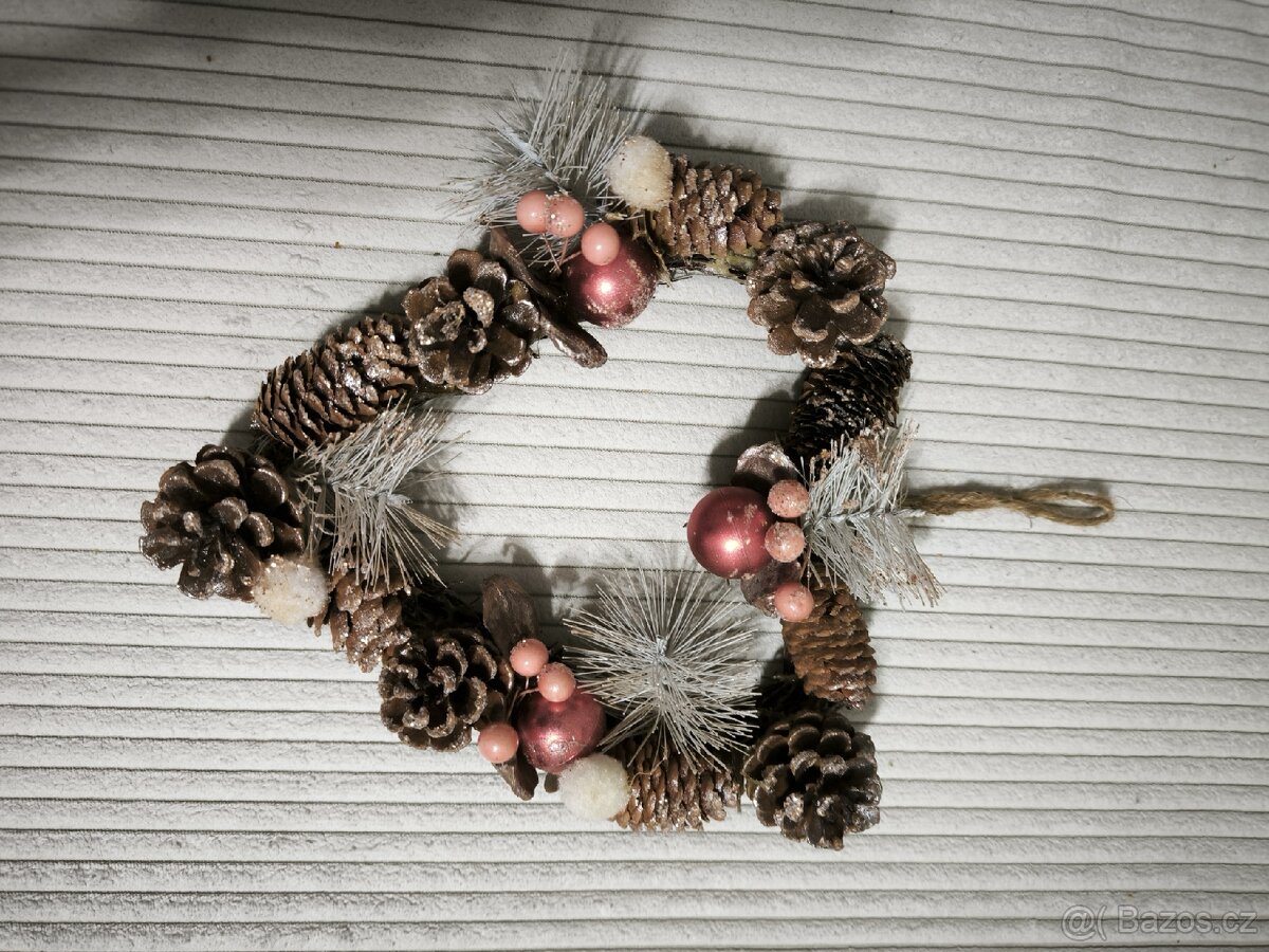 Vánoční dekorace srdce - 2