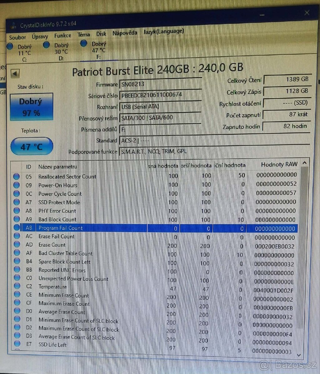Patriot Burst Elite SSD disk 240 GB. - 2