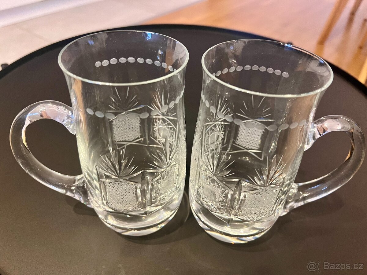 Půllitry z broušeného skla - 2