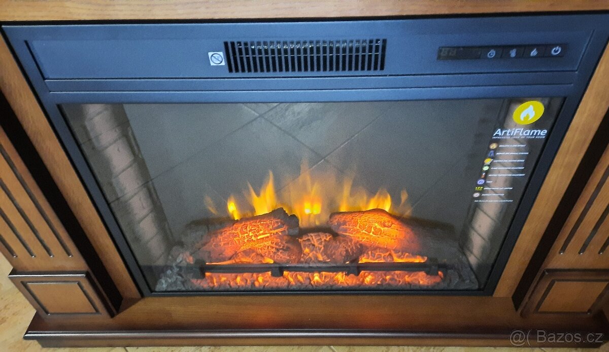 Nový elektrický nádherný krb Artiflame (dub) - 2