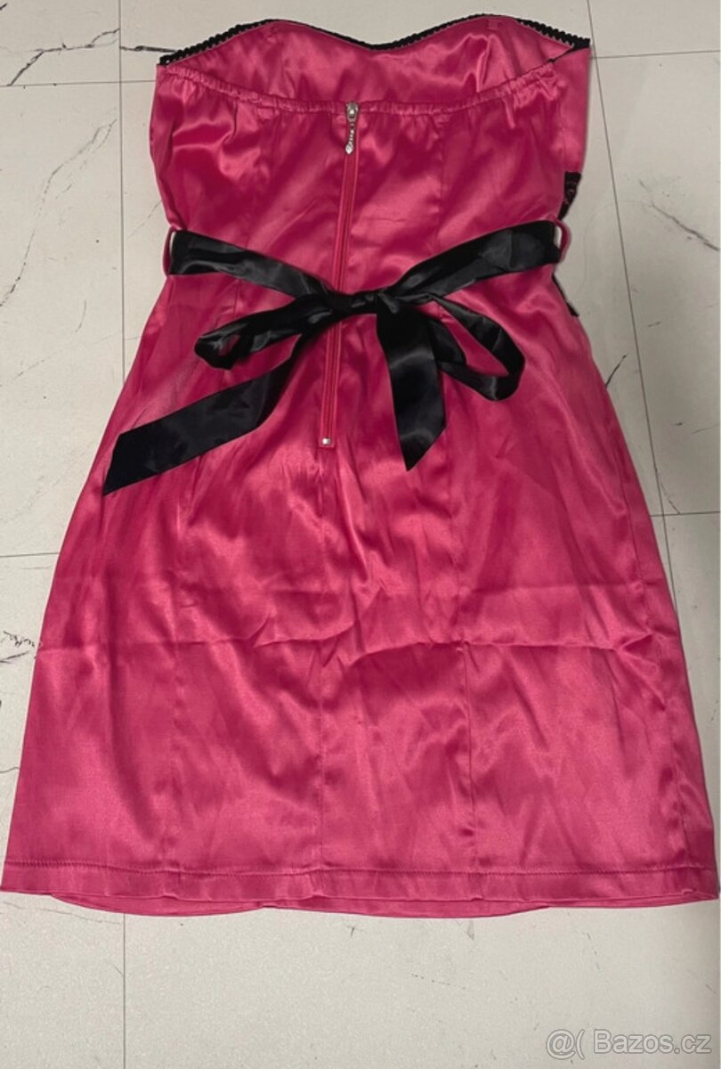 Šaty - růžovo/černé - 2