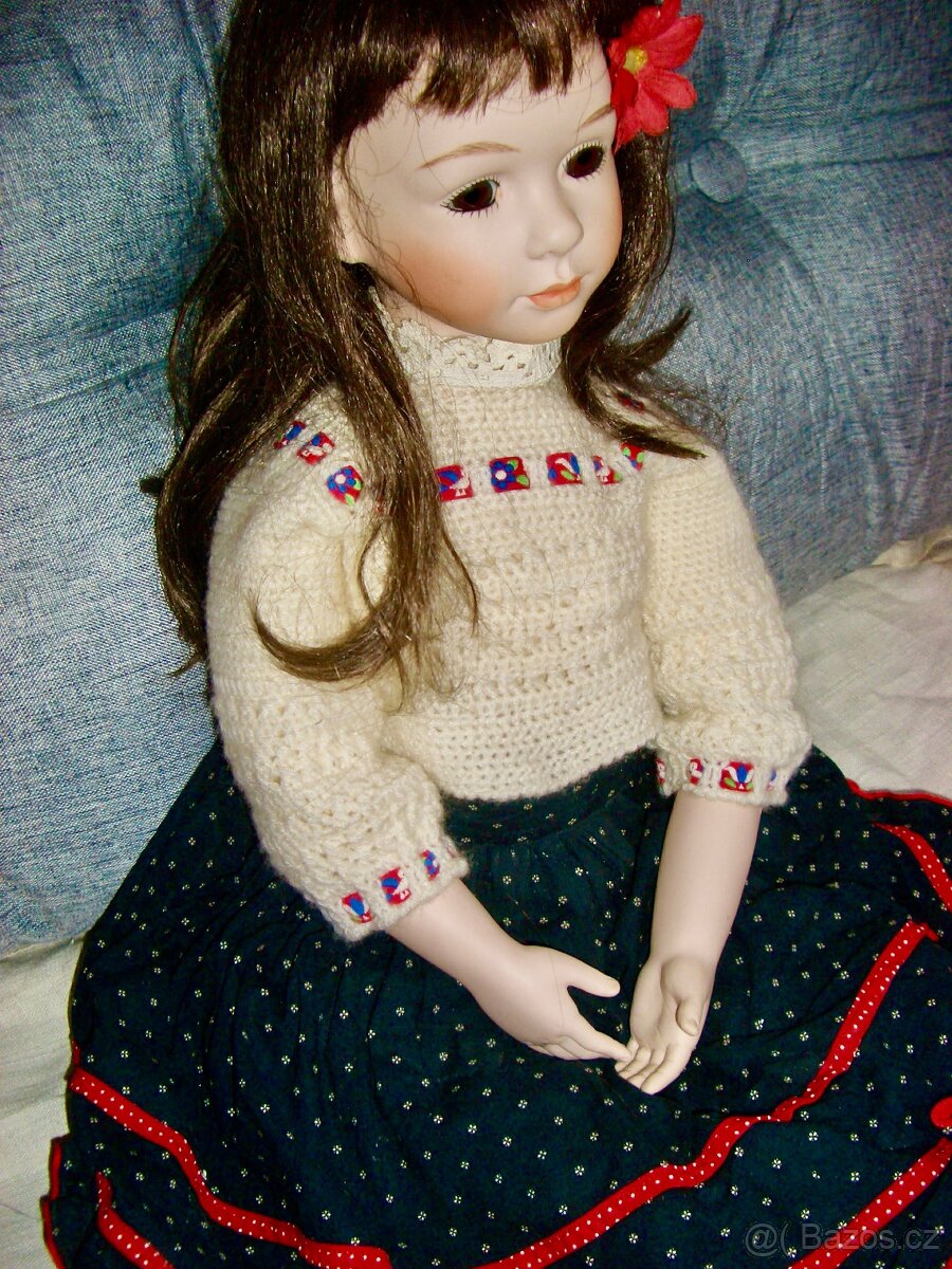 Velká porcelánová panenka 76 cm - 2