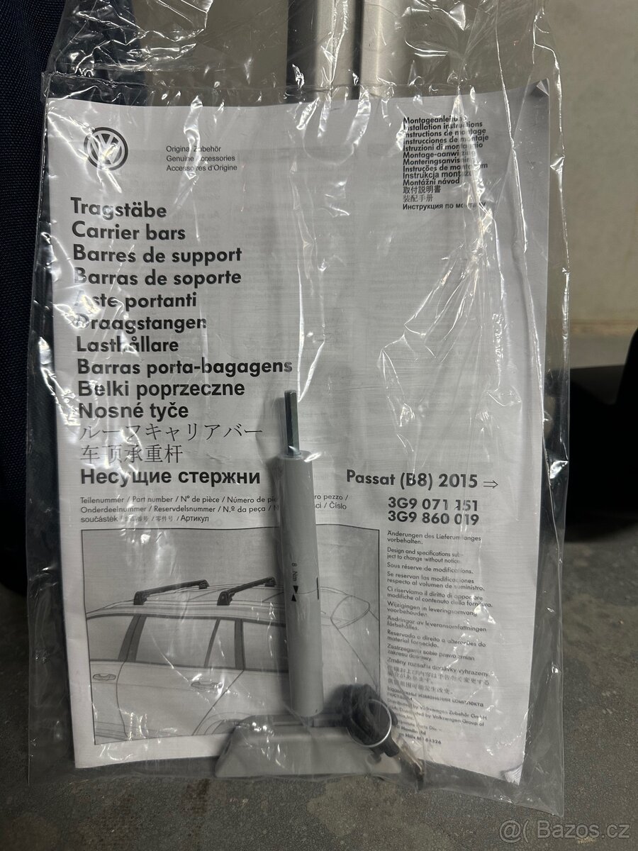 Prodám Novy nosné tyče – originál VW Passat b8 15- - 2