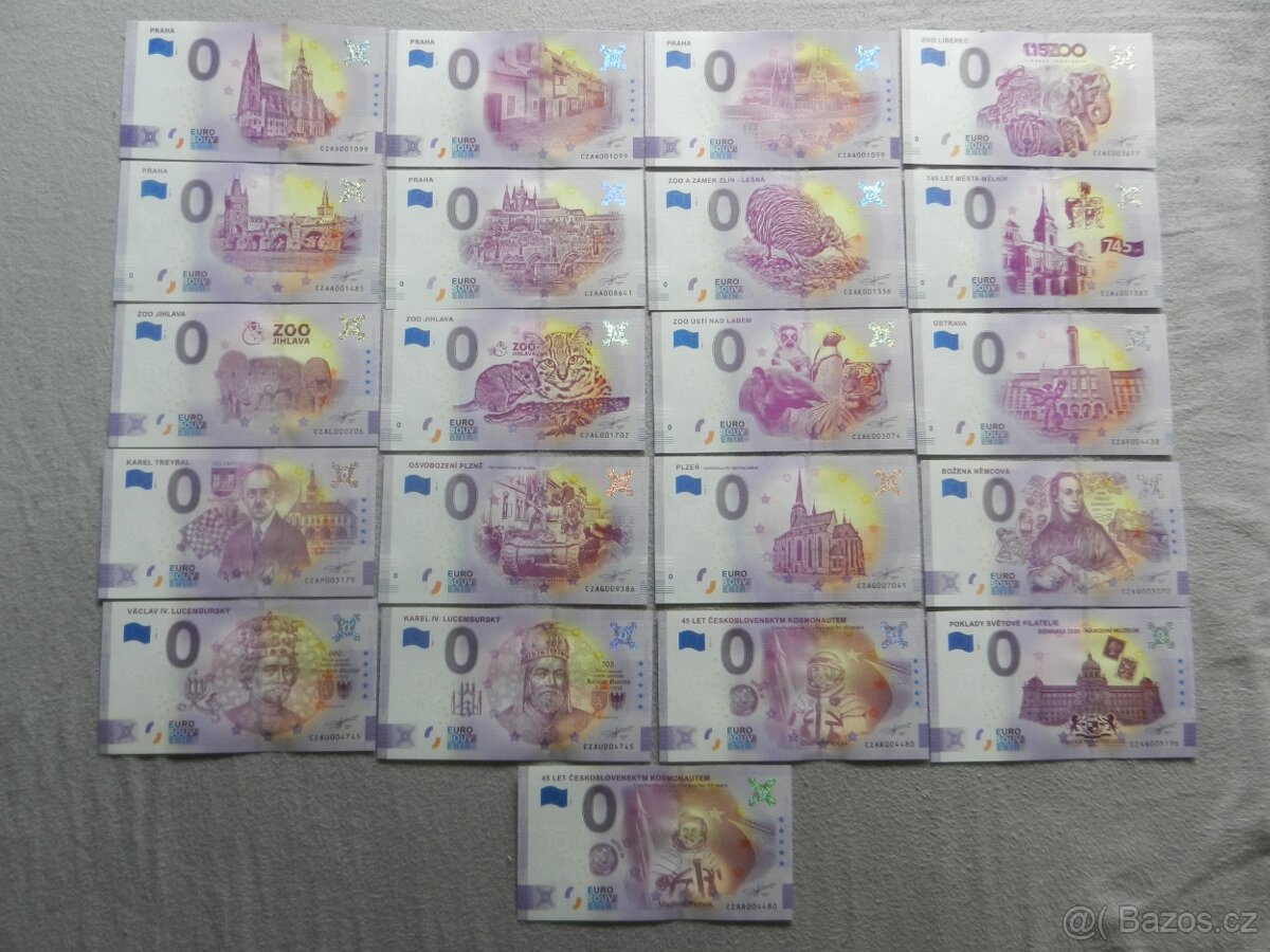 Česke 0€ bankovky - 2