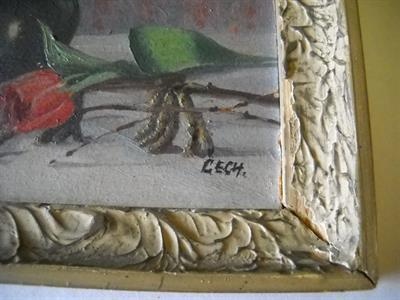 Tulipány, olej na kartonu - 2