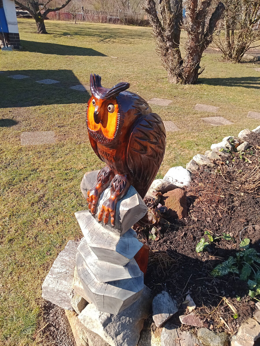 Dřevěné sochy -Sova - 2