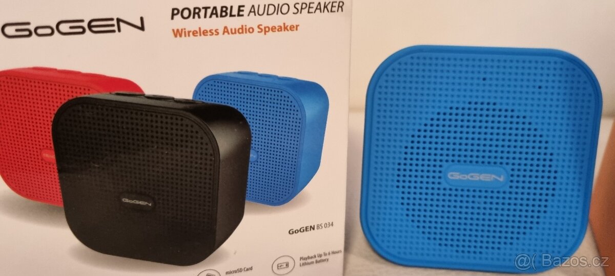 Reproduktor GoGEN BS 034BL, přenosný, modrý - 2