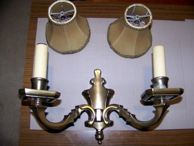 MOSAZNÁ DVOULAMPA NA ZEĎ.... - 2