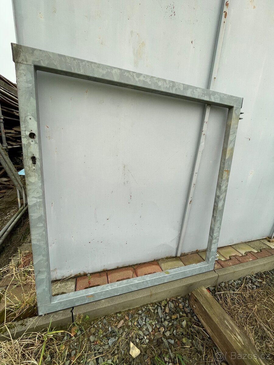 Dvoukřídlá vrata 193×130 + vrátka 121×122, pozinkované - 2