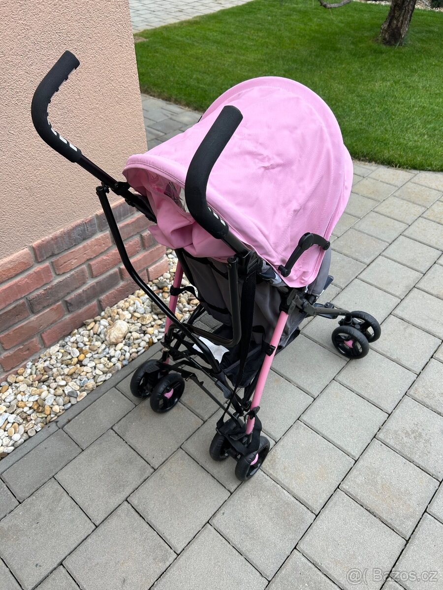 Kočárek BOMIMI Ligero, NOVÝ, barva růžová/šedá - 2