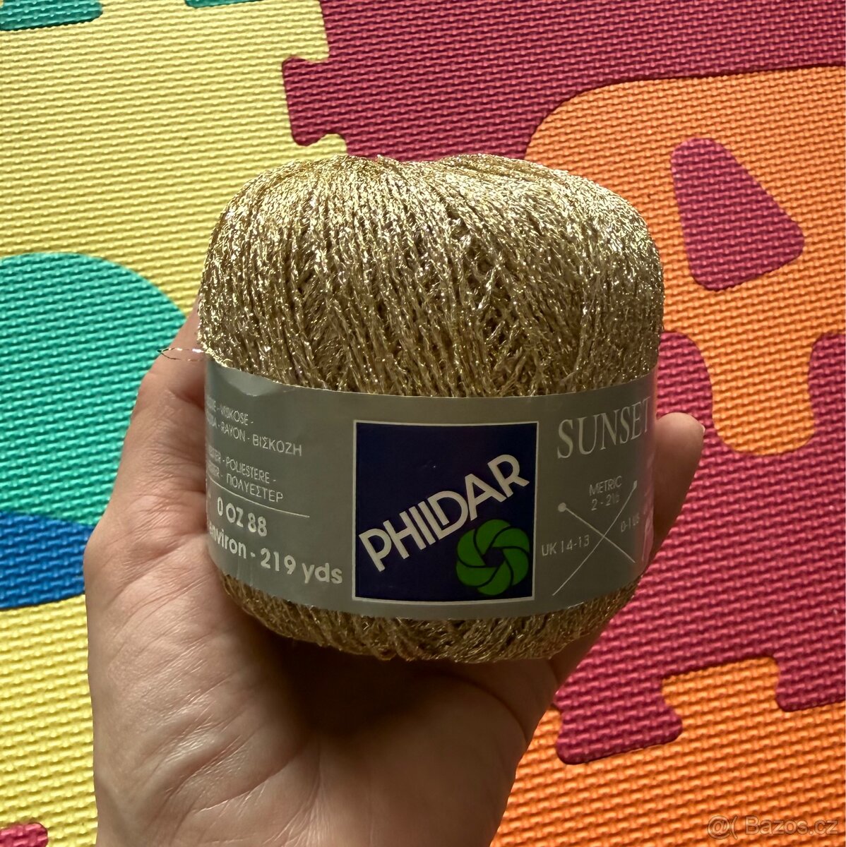 Pletací příze zlatá - 2