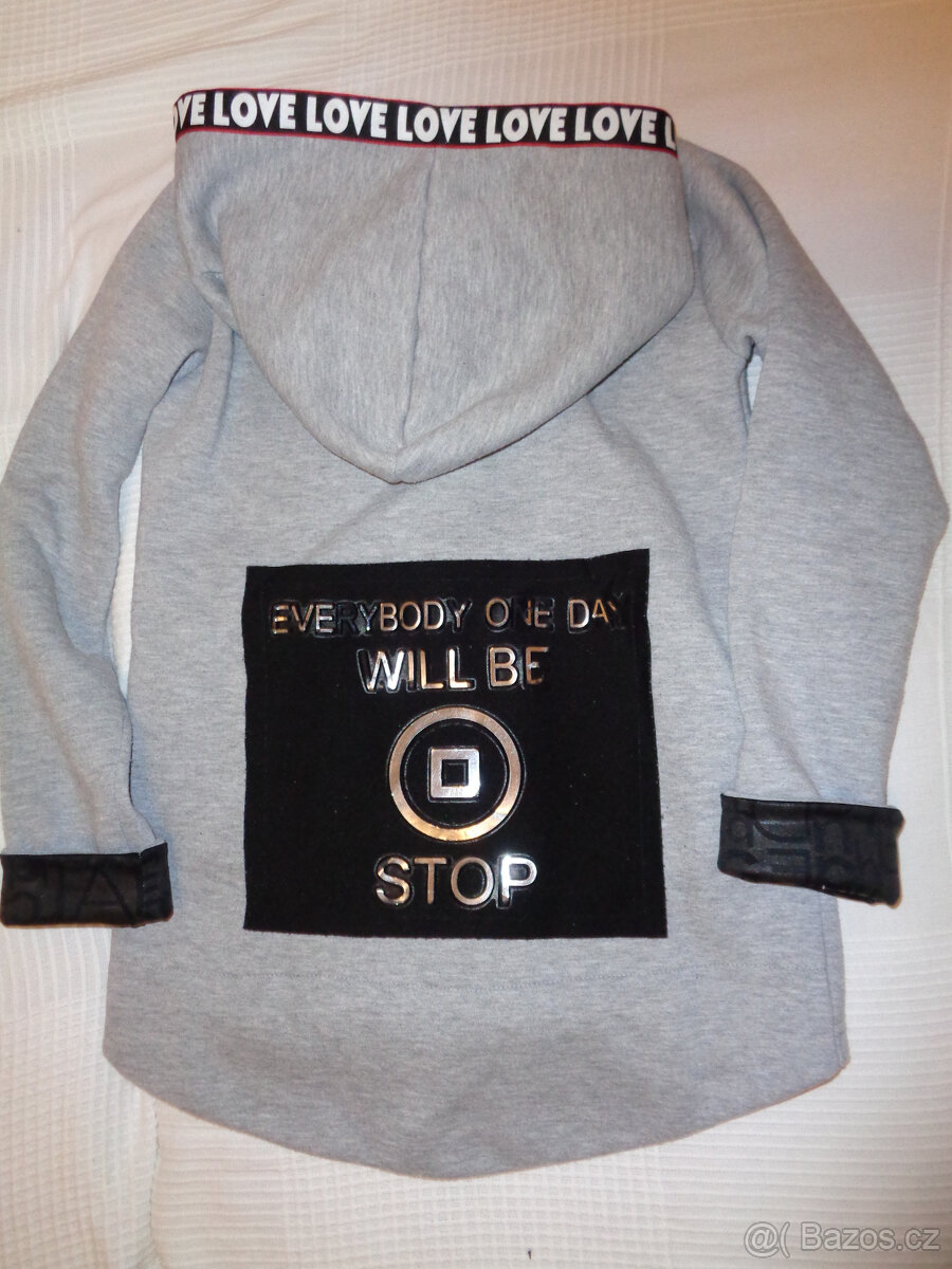 teplá mikina / bunda, vel. 158 - 2