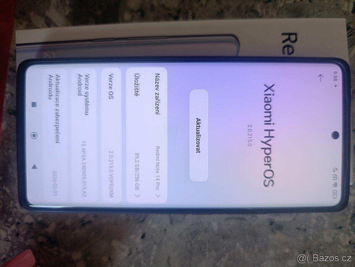Redmi note 14 pro / černý, top stav - 2