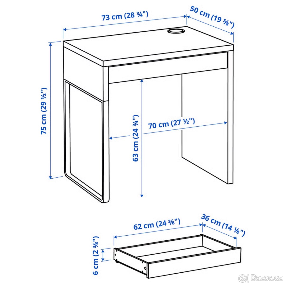 Psací stůl MICKE Ikea - 2