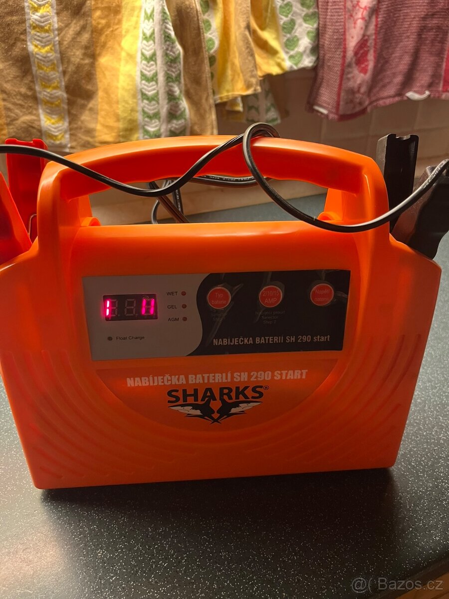 Nabíječka autobaterie Sharks 290 start - 2