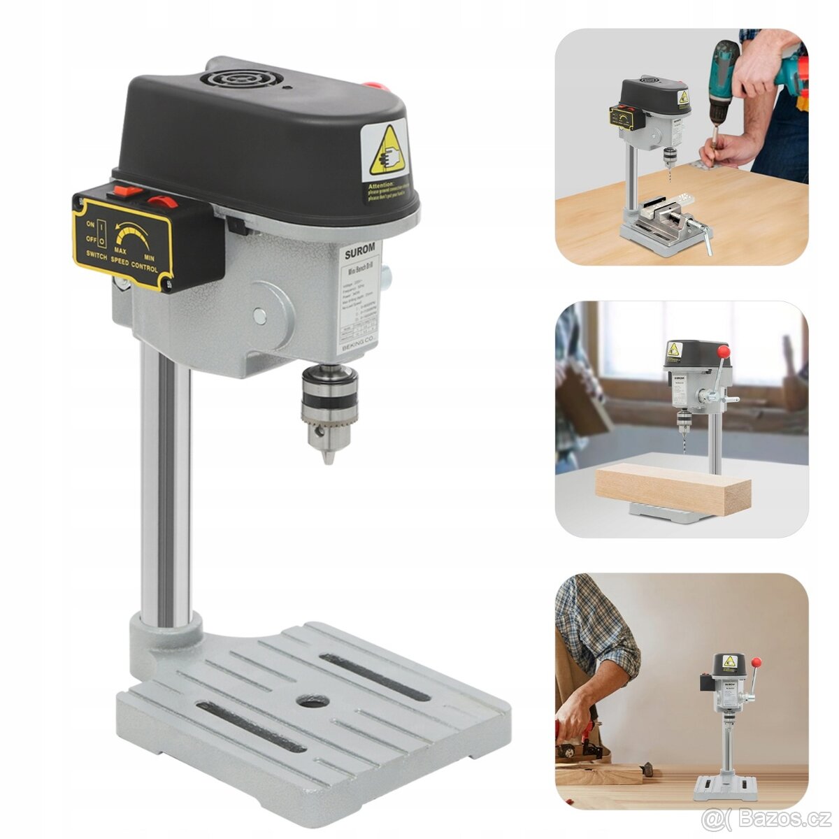 Mini stolní elektrická vrtačka 340W - 2