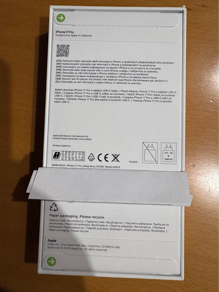 IPHONE 17Pro 512GB- ORIGINAL zabaleny - 2