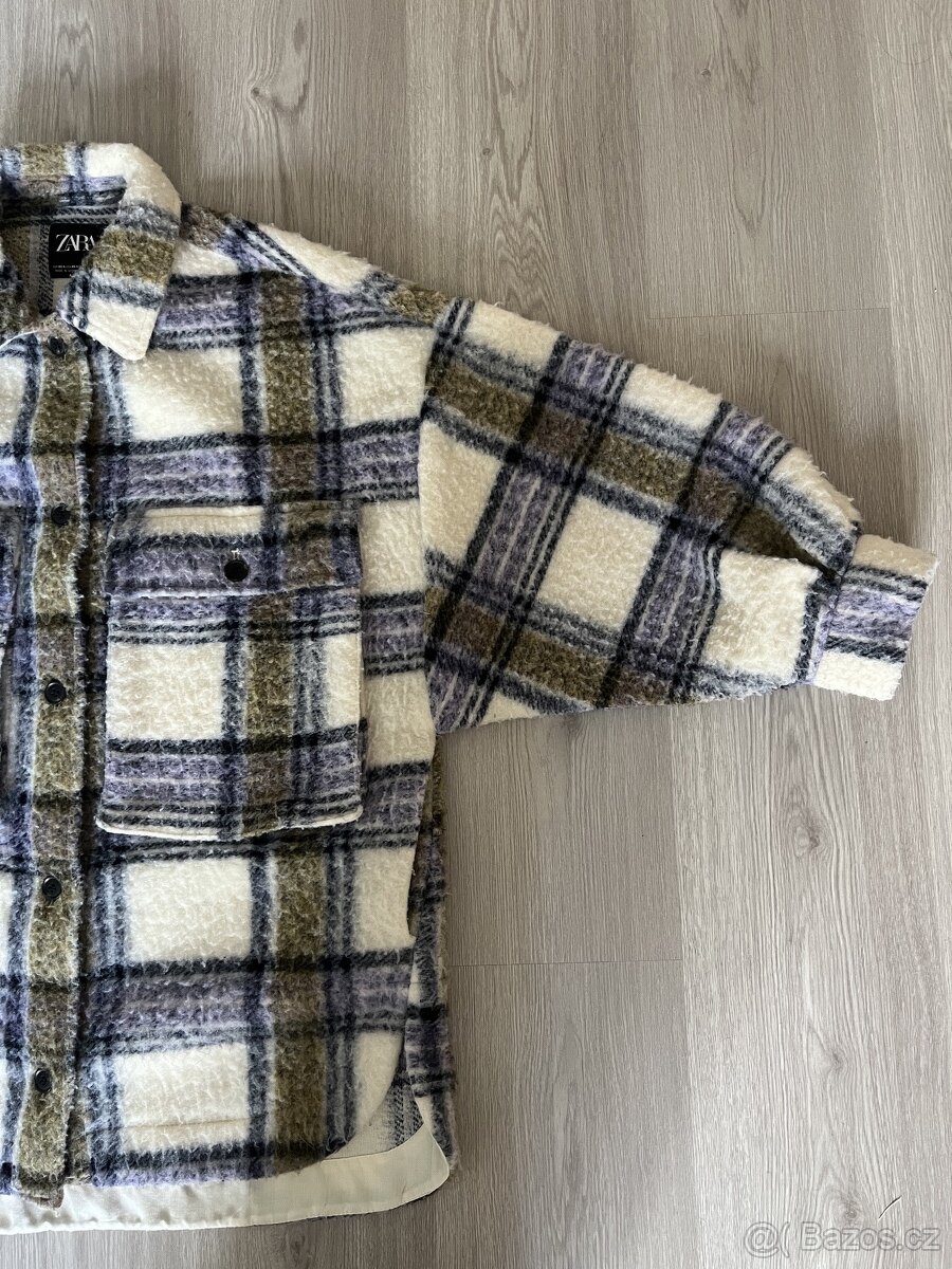 Teplá oversize košilová bunda ZARA - 2