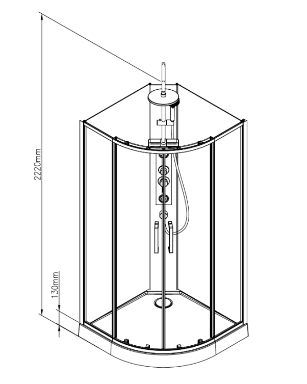Sprchový box 90x90 cm - 2