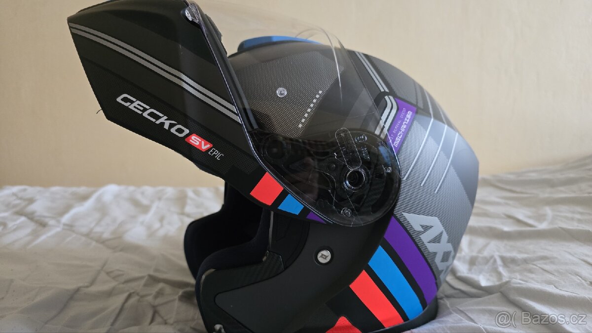 Přilba helma na motorku Axxis vyklápěcí vel. L - 2