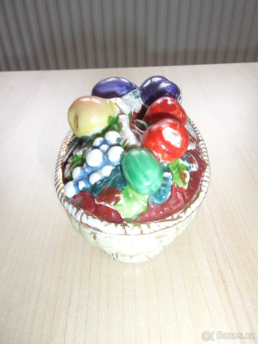 STAROŽITNÁ PORCELÁNOVÁ ŠPERKOVNICE, DÓZA 19. stol. - 2