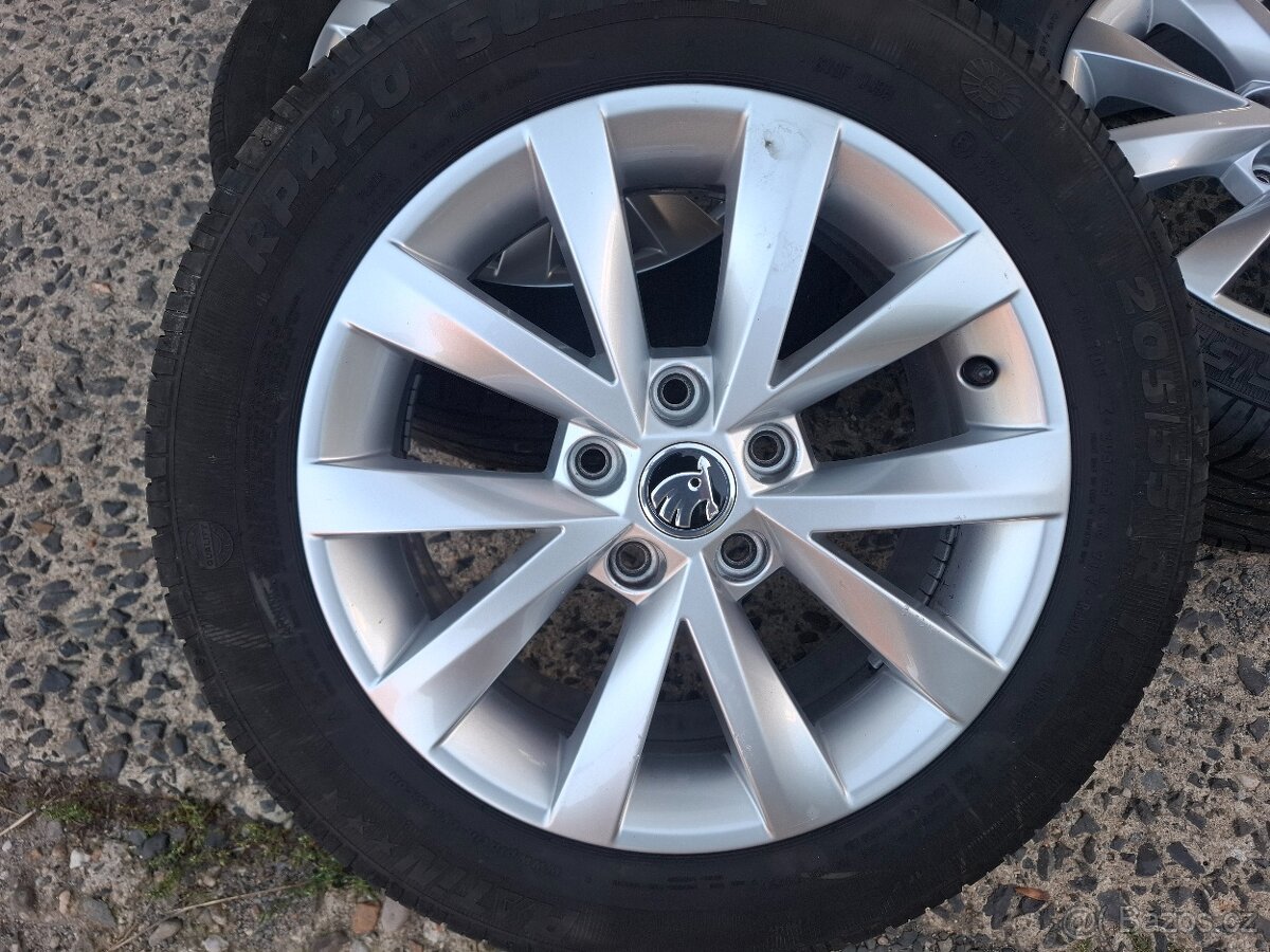 Alu kola 16" Skoda Octavia III Alcatras 5x112 pneu 205/55R1 - 2
