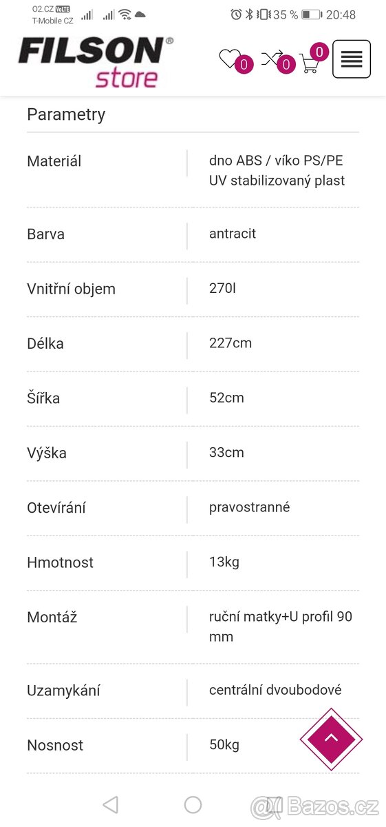 Pronájem střešního boxu/rakve - 2