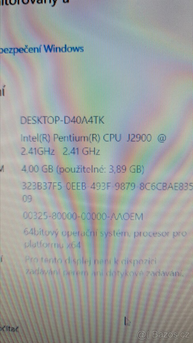 Lenovo Pentium 2,4GHz 4GB 120GB SSD DVD W10 - 2