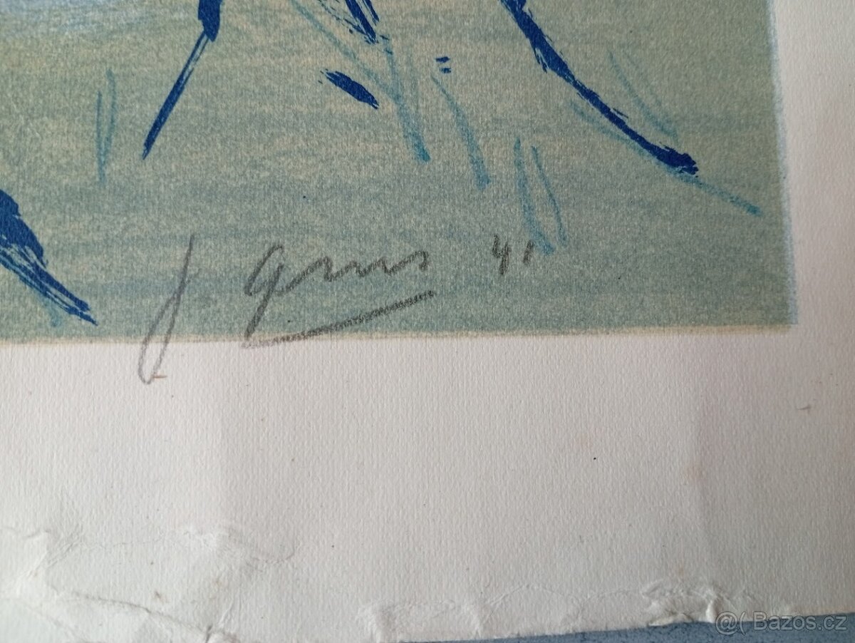 Obraz Jaroslav Grus - signovaná litografie - 1941 - 2