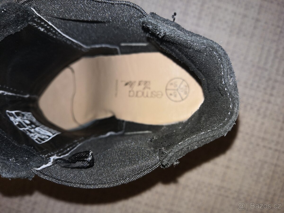 Nízké černé semišové kozačky Esmara vel. 37 - 2